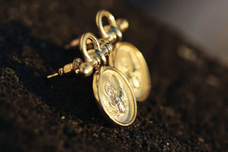 Earrings "Scarab" gold