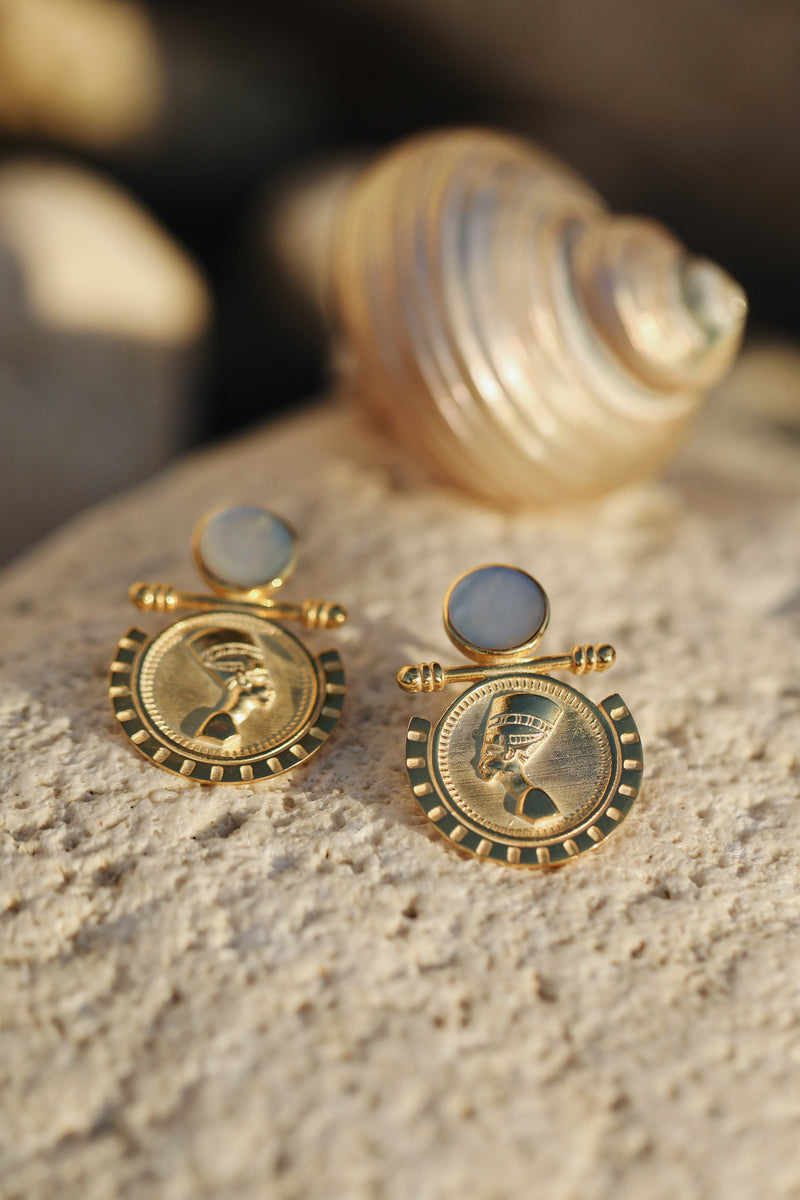 Earrings "Nefertiti" gold